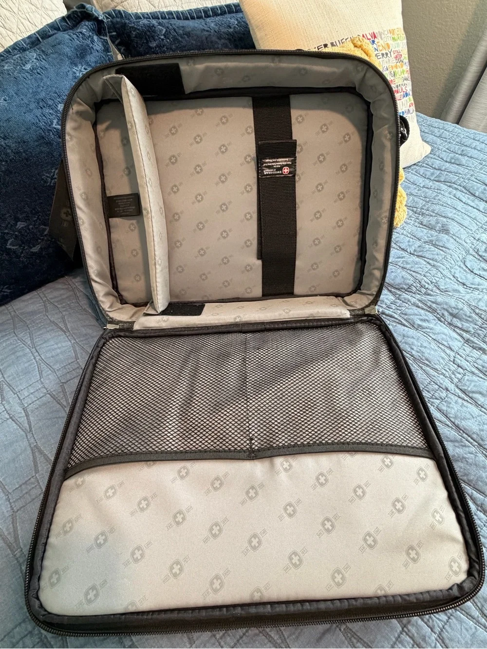 SwissGear Black and Red Laptop Briefcase with Shoulder Strap